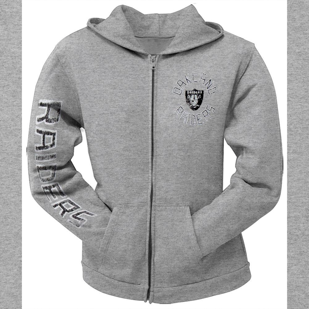 Oakland Raiders - Sunday Juniors Zip Hoodie Juniors Hoodies Oakland Raiders MD Grey