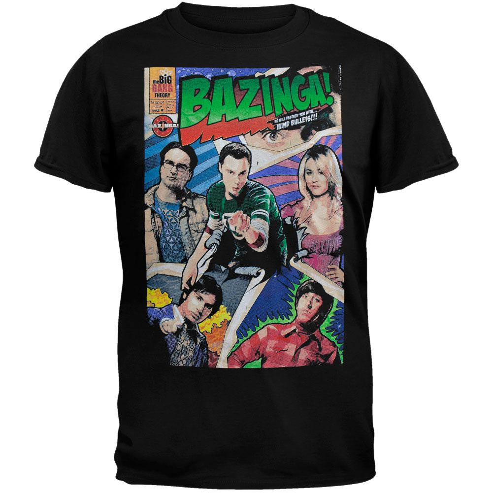 Big Bang Theory - Comic Book Cover T-Shirt Men's T-Shirts Big Bang Theory SM Black