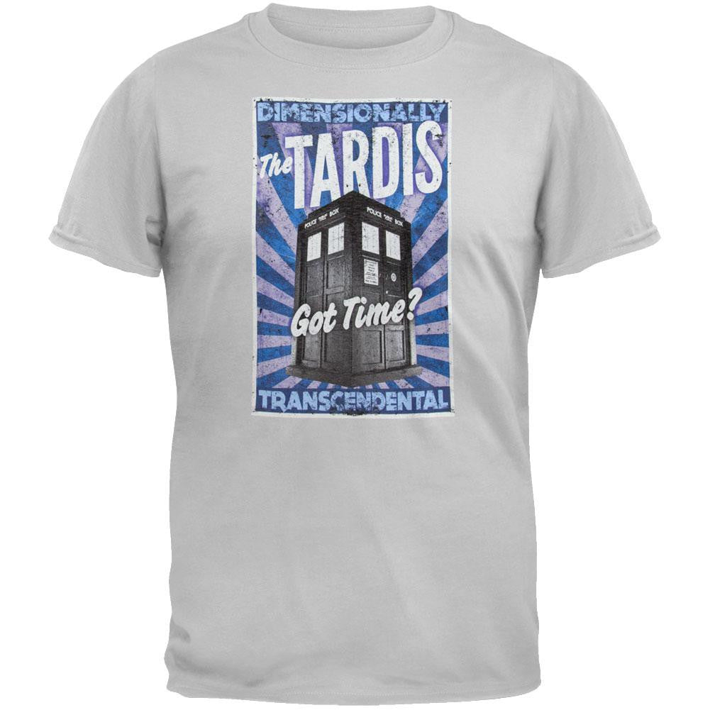 Doctor Who - Dimensionally Transcendental T-Shirt Men's T-Shirts Doctor Who SM Grey