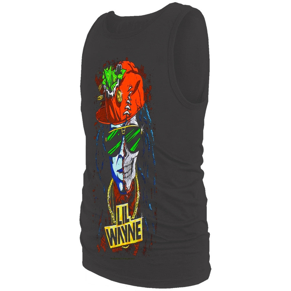 Lil Wayne - Half Skull Tank Top Men's Tank Tops Lil Wayne 2XL Black