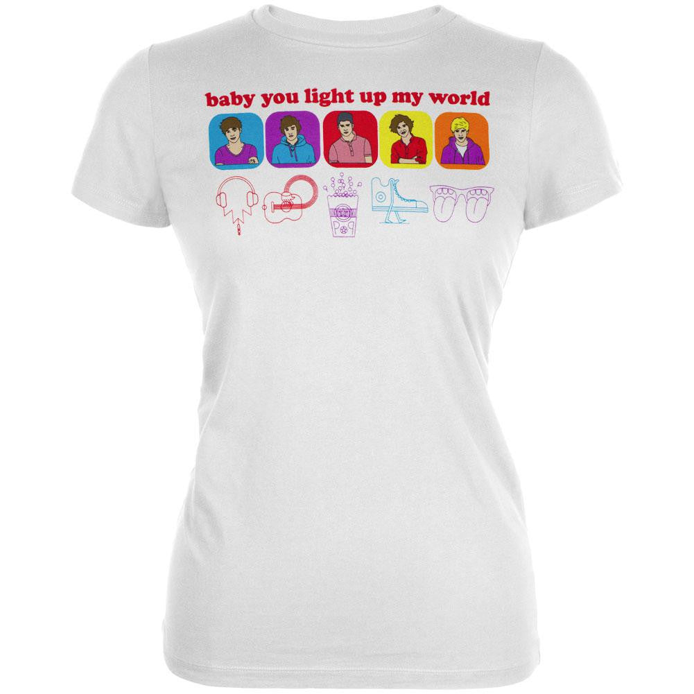 One Direction - Line Drawn Juniors T-Shirt Juniors T-Shirts One Direction LG White