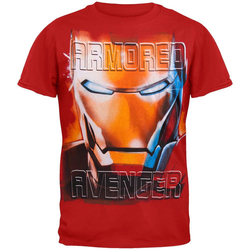 Iron Man - Armored Avenger T-Shirt Men's T-Shirts Iron Man 2XL Red