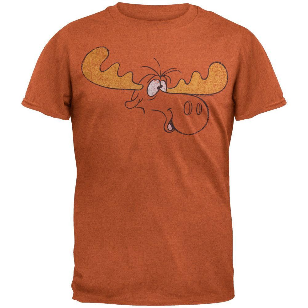 Rocky And Bullwinkle - Bull Brains T-Shirt Men's T-Shirts Rocky & Bullwinkle MD Orange