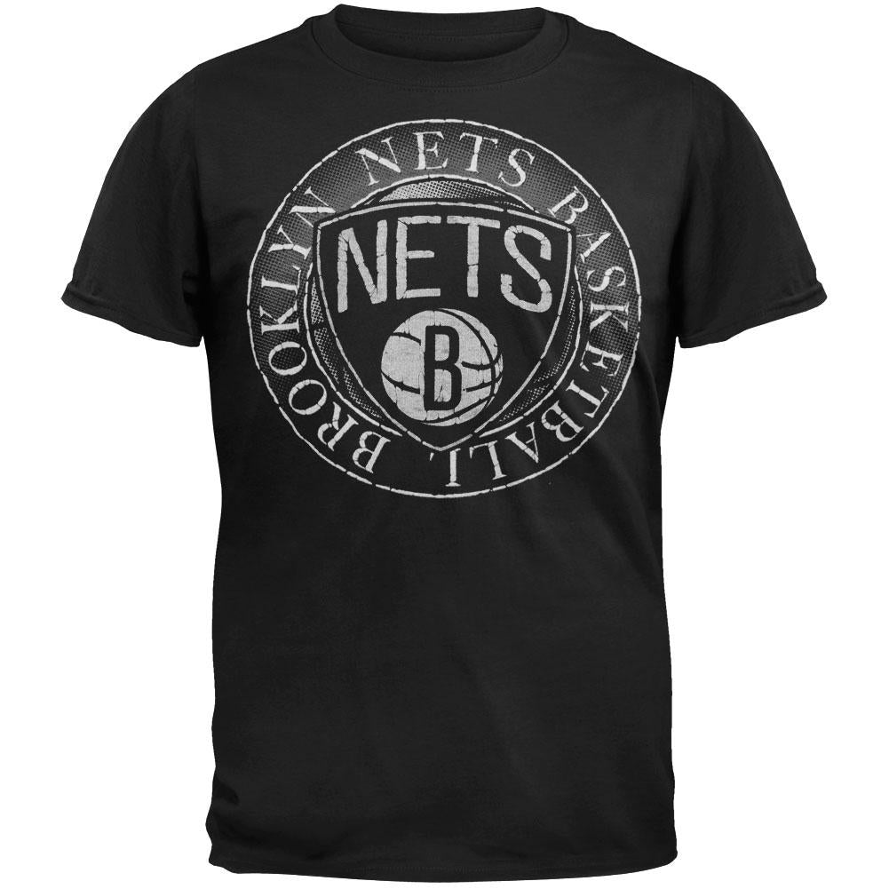 Brooklyn Nets - Basketball Logo Soft T-Shirt Men's T-Shirts Brooklyn Nets SM Black