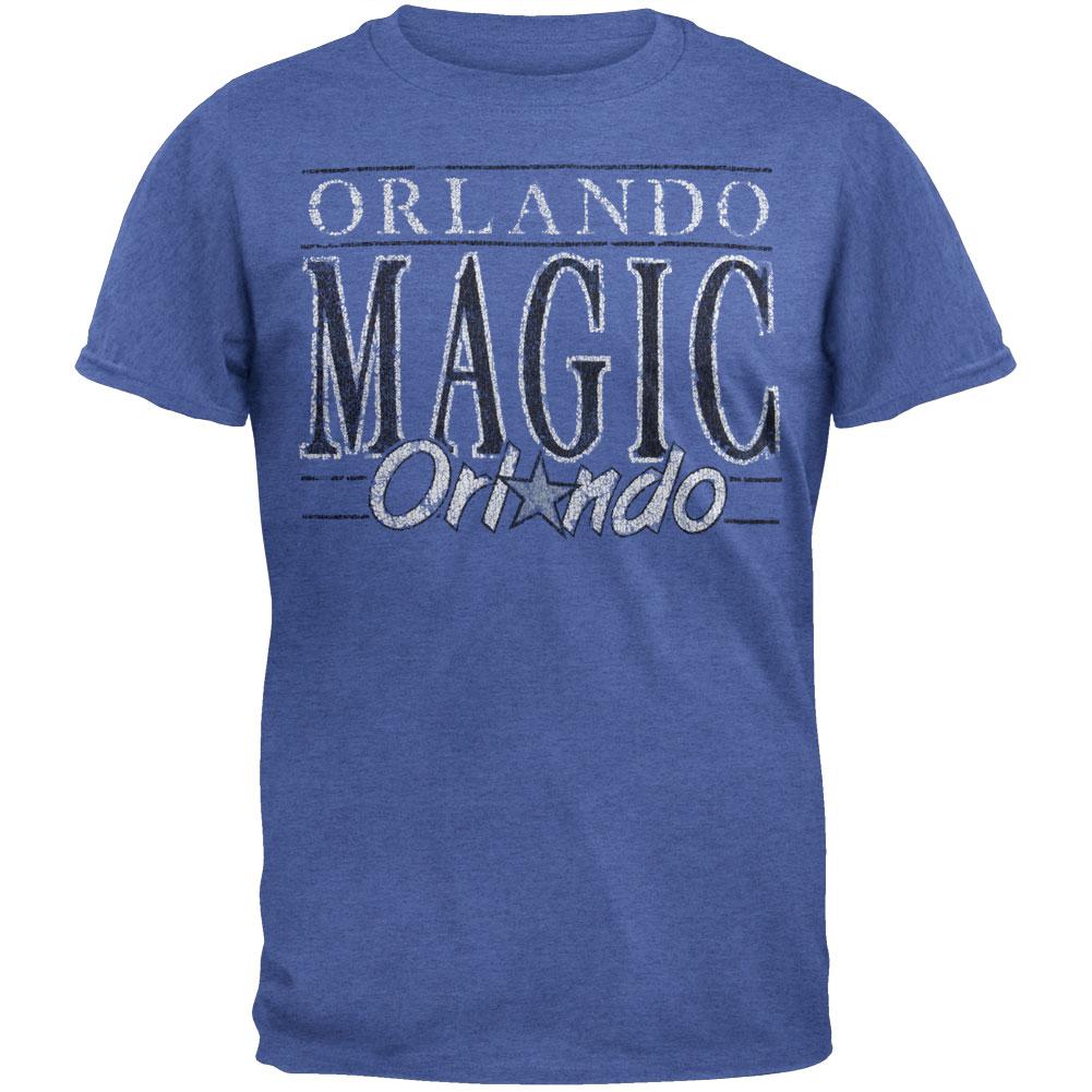 Orlando Magic - Crackle Classic Logo Soft T-Shirt Men's T-Shirts Orlando Magic 2XL Blue