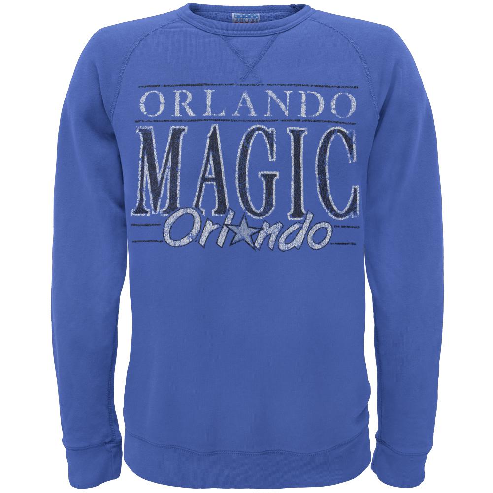 Orlando Magic - Distressed Classic Logo Crew Neck Sweatshirt Men's Sweatshirts Orlando Magic 2XL Blue