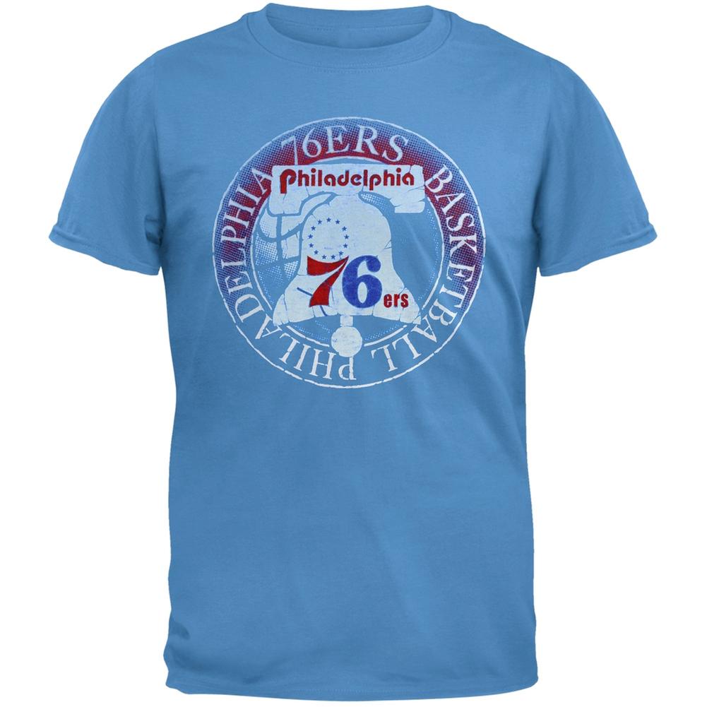 Philadelphia 76ers - Liberty Bell Logo Soft T-Shirt Men's T-Shirts Philadelphia 76ers 2XL Blue