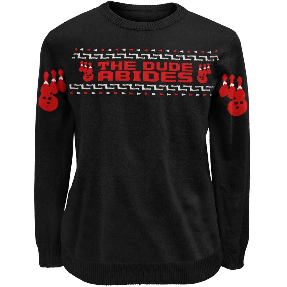 Big Lebowski - Dude Abides Bowlers Sweater Men's Sweaters The Big Lebowski SM Black