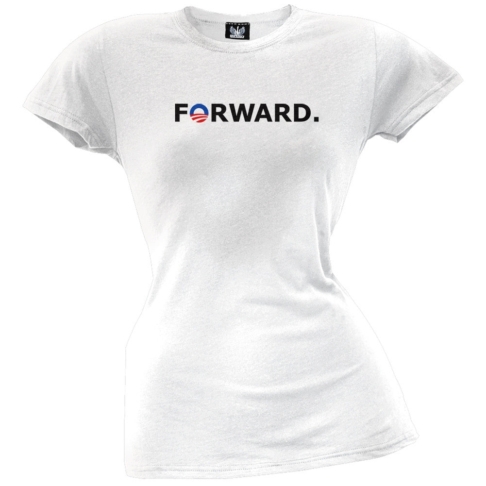 Barack Obama - Forward Juniors T-Shirt Juniors T-Shirts Old Glory