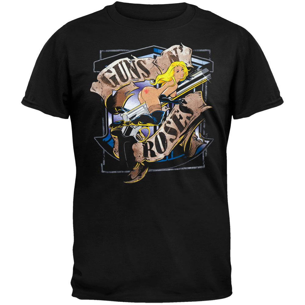 Guns N Roses - Gun Ride 2011 Tour T-Shirt Men's T-Shirts Guns N' Roses LG Black