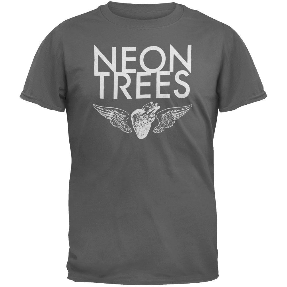 Neon Trees - Heart & Wings Soft T-Shirt Men's T-Shirts Neon Trees SM Grey