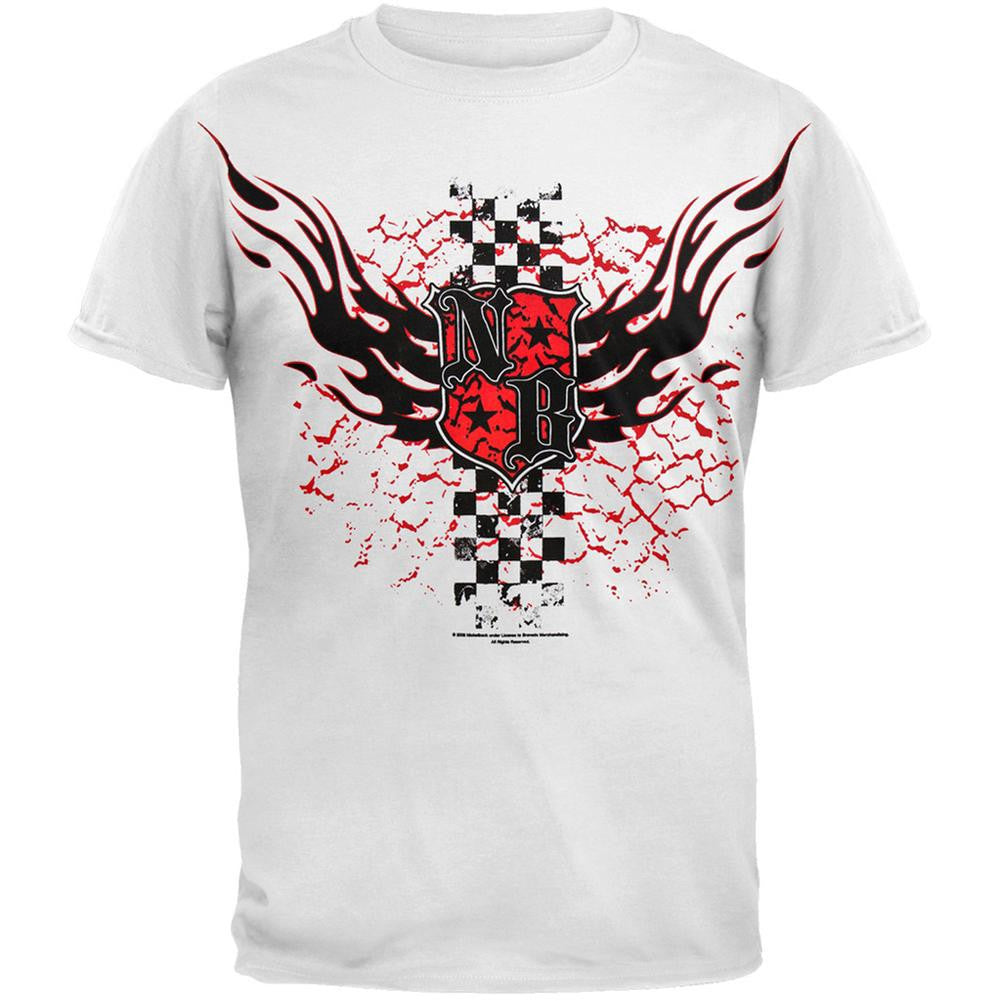 Nickelback - Racing Crest 09 Tour T-Shirt Men's T-Shirts Nickelback SM White