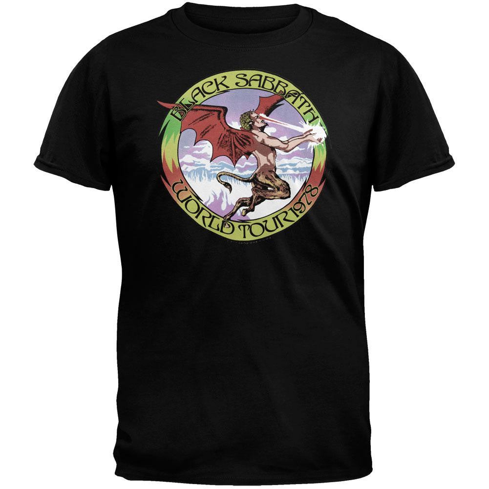 Black Sabbath - Tour 78 Black T-Shirt Men's T-Shirts Black Sabbath SM Black
