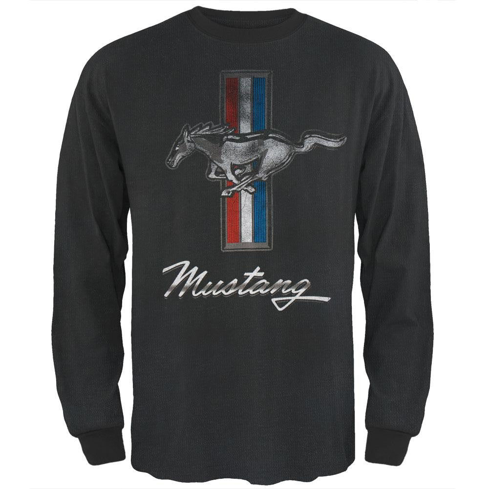 Ford - Mustang Emblem Thermal Men's Thermals Ford SM Grey