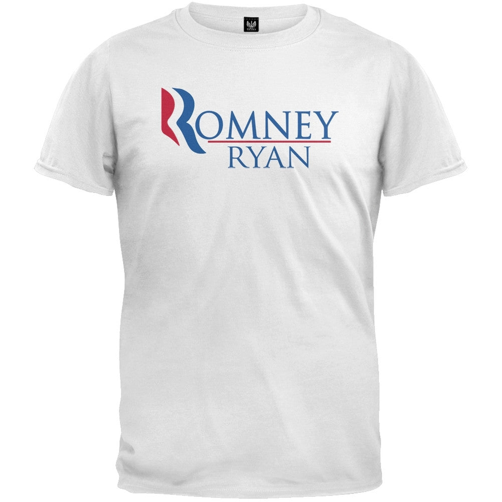 Romney and Ryan White T-Shirt Men's T-Shirts Old Glory