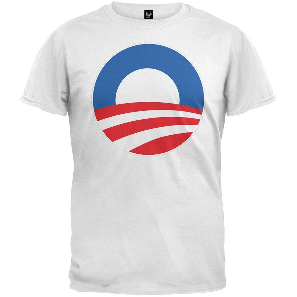 Obama - Large Rising Sun Logo Grey T-Shirt Men's T-Shirts Old Glory