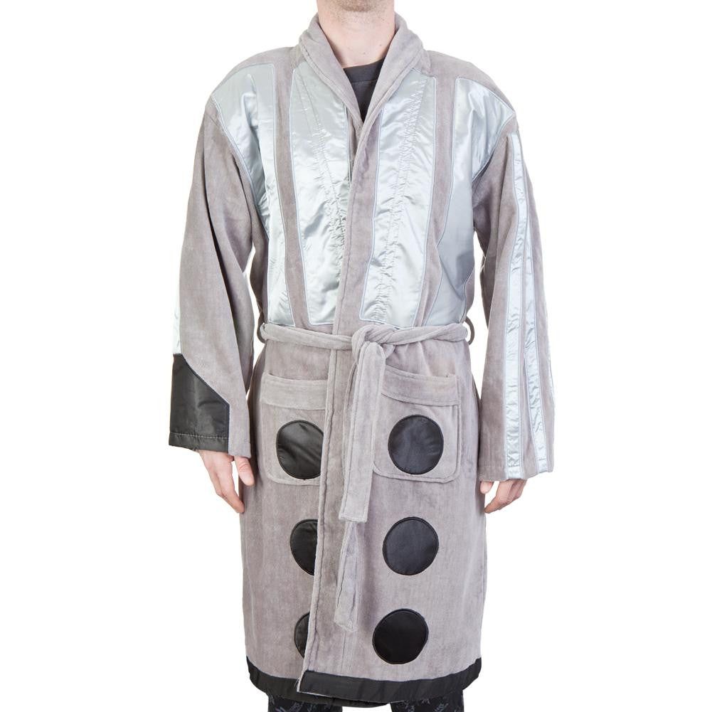 Doctor Who - Dalek Bathrobe Men's Robes Old Glory OS Grey