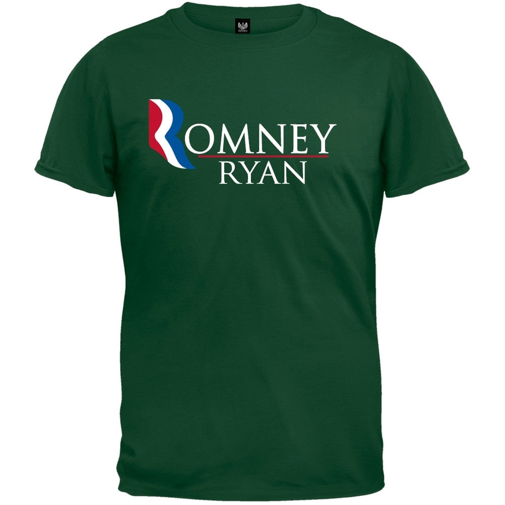 Romney and Ryan White T-Shirt Men's T-Shirts Old Glory