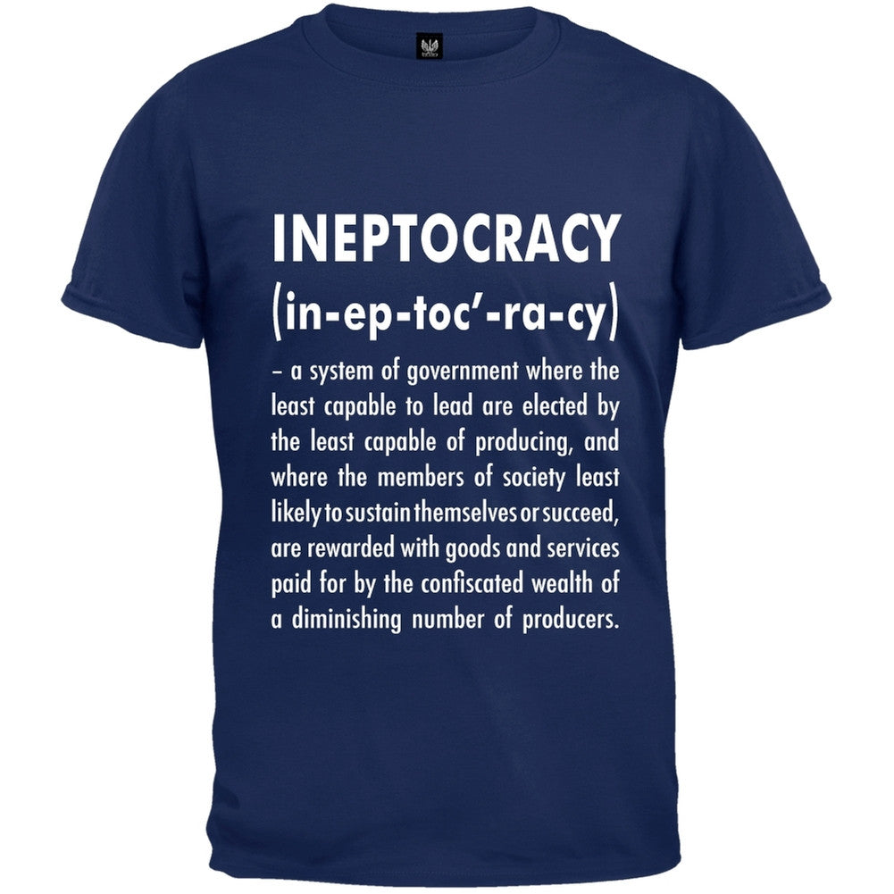 Ineptocracy Definition Black T-Shirt Men's T-Shirts Old Glory