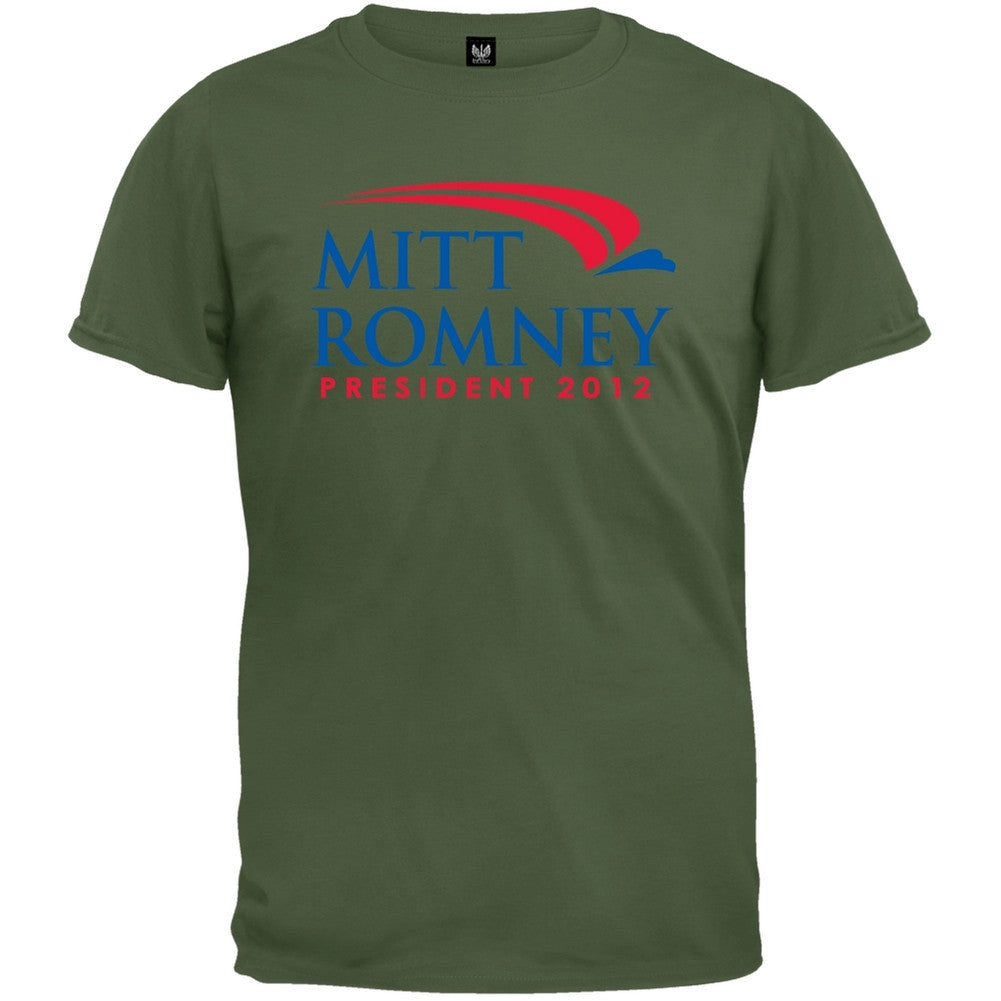 Mitt Romney For President 2012 Military Green T-Shirt Men's T-Shirts Old Glory