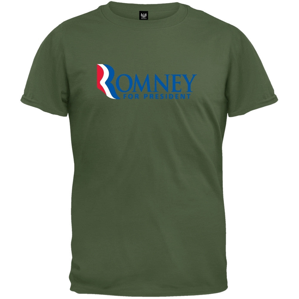 Romney For President Military Green T-Shirt Men's T-Shirts Old Glory