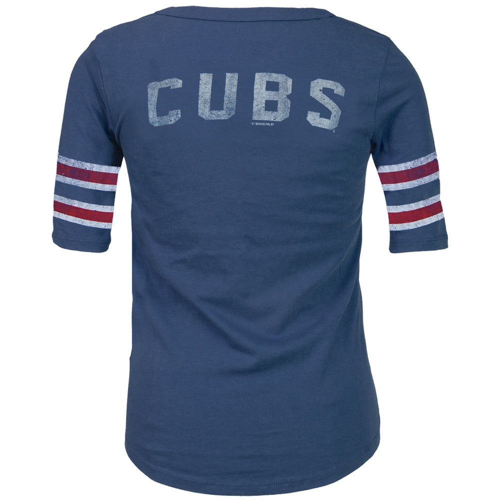 Chicago Cubs - Juniors Playoff Premium Henley Juniors Henleys Chicago Cubs