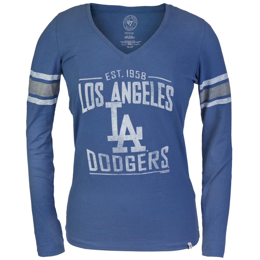 Los Angeles Dodgers - Homerun Juniors Premium Long Sleeve T-Shirt Juniors Long Sleeves Los Angeles Dodgers SM Blue