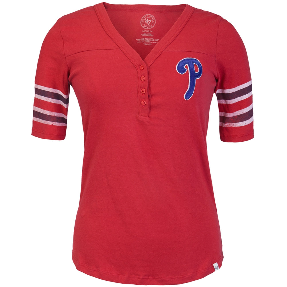 Philadelphia Phillies - Juniors Playoff Premium Henley Juniors Henleys Philadelphia Phillies SM Red