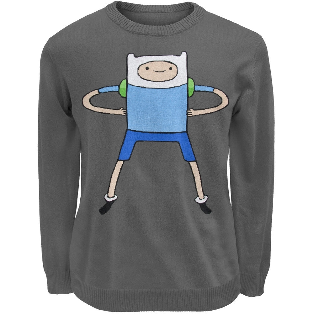 Adventure Time - Finn Sweater Men's Sweaters Adventure Time SM Grey