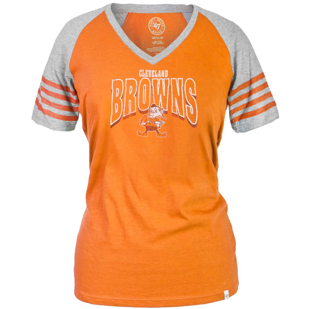 Cleveland Browns - Ballpark Juniors Premium Jersey T-Shirt Juniors T-Shirts Cleveland Browns LG Orange