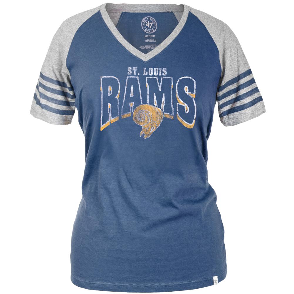 St. Louis Rams - Ballpark Juniors Premium Jersey T-Shirt Juniors T-Shirts St. Louis Rams MD Blue