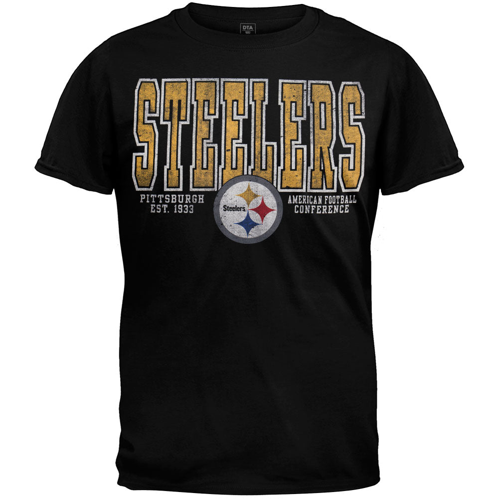 Pittsburgh Steelers - Flanker Premium T-Shirt Men's T-Shirts Pittsburgh Steelers SM Black