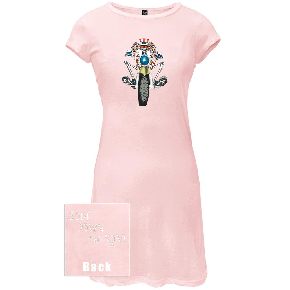 Grateful Dead - Psycle Sam Pink Juniors Cap Sleeve Dress Juniors Dresses Grateful Dead