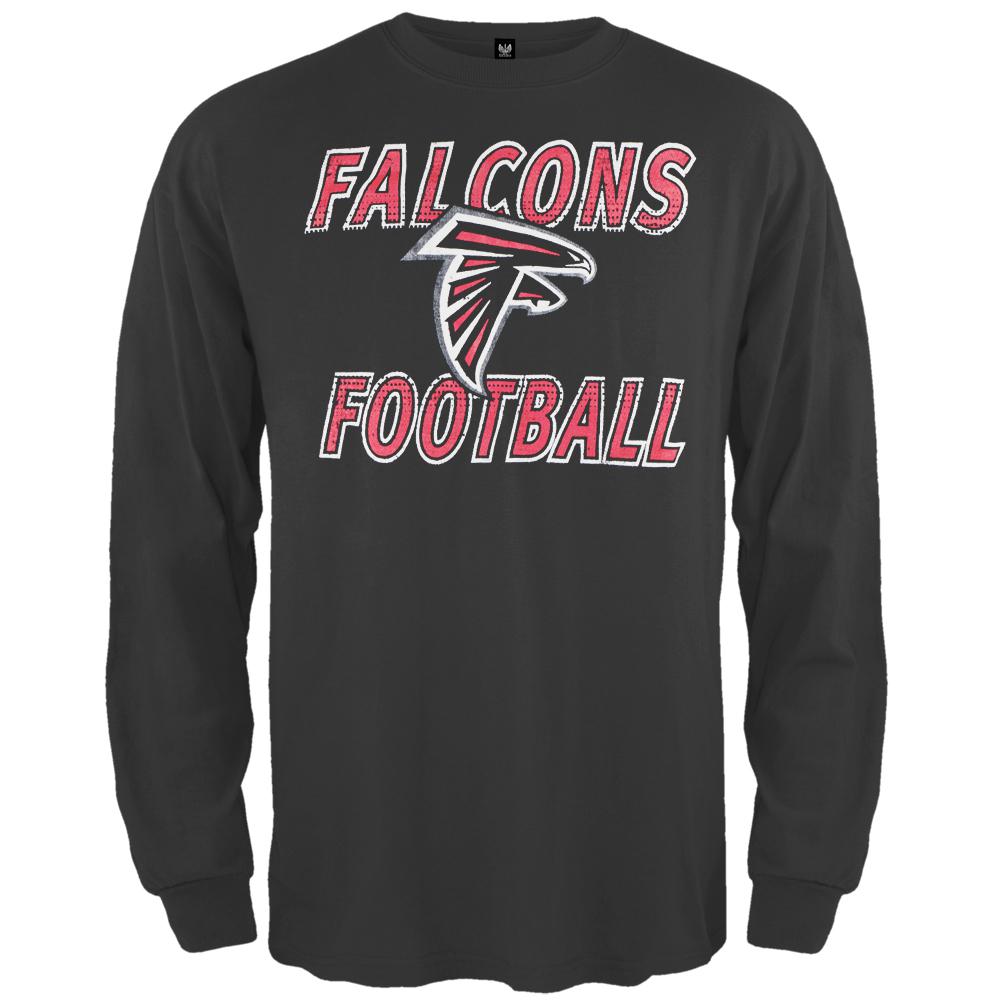 Atlanta Falcons - Flanker Logo Premium Long Sleeve T-Shirt Men's Long Sleeves Atlanta Falcons SM Black