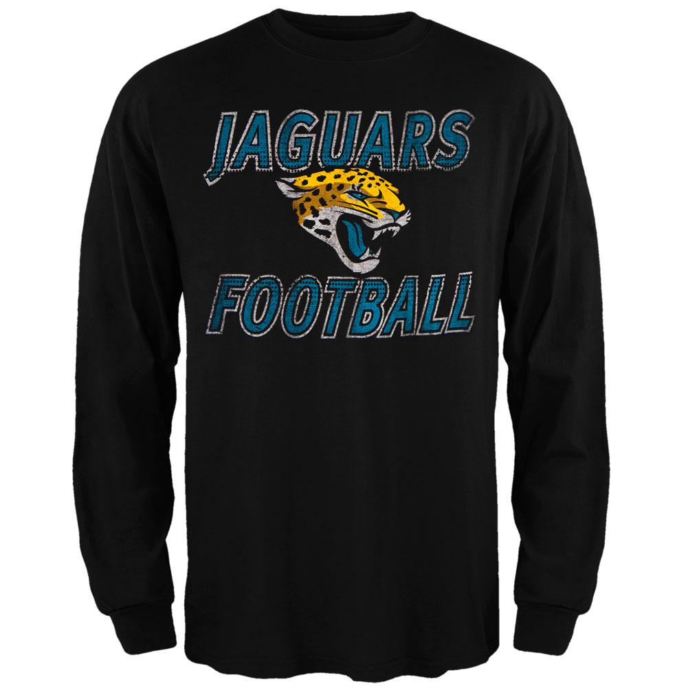 Jacksonville Jaguars - Flanker Logo Premium Long Sleeve T-Shirt Men's Long Sleeves Jacksonville Jaguars 2XL Black