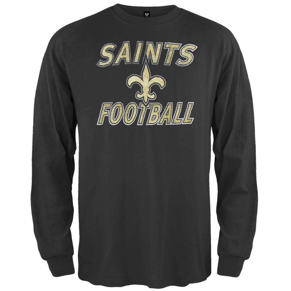 New Orleans Saints - Flanker Logo Premium Long Sleeve T-Shirt Men's Long Sleeves New Orleans Saints LG Black