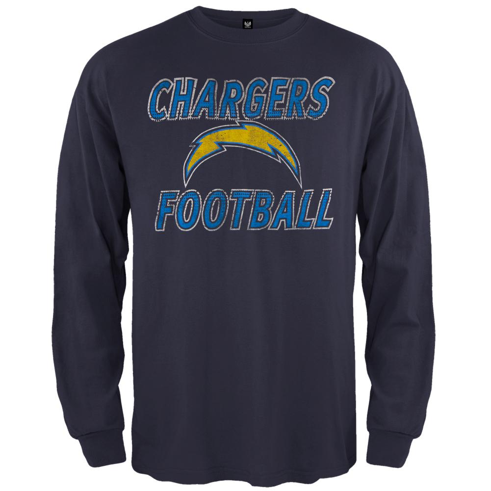 San Diego Chargers - Flanker Logo Premium Long Sleeve T-Shirt Men's Long Sleeves San Diego Chargers 2XL Blue