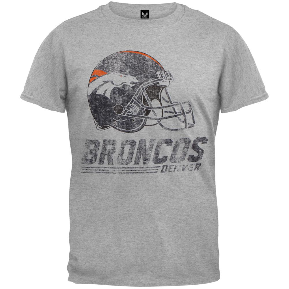 Denver Broncos - Marksmen Premium T-Shirt Men's T-Shirts Denver Broncos LG Grey