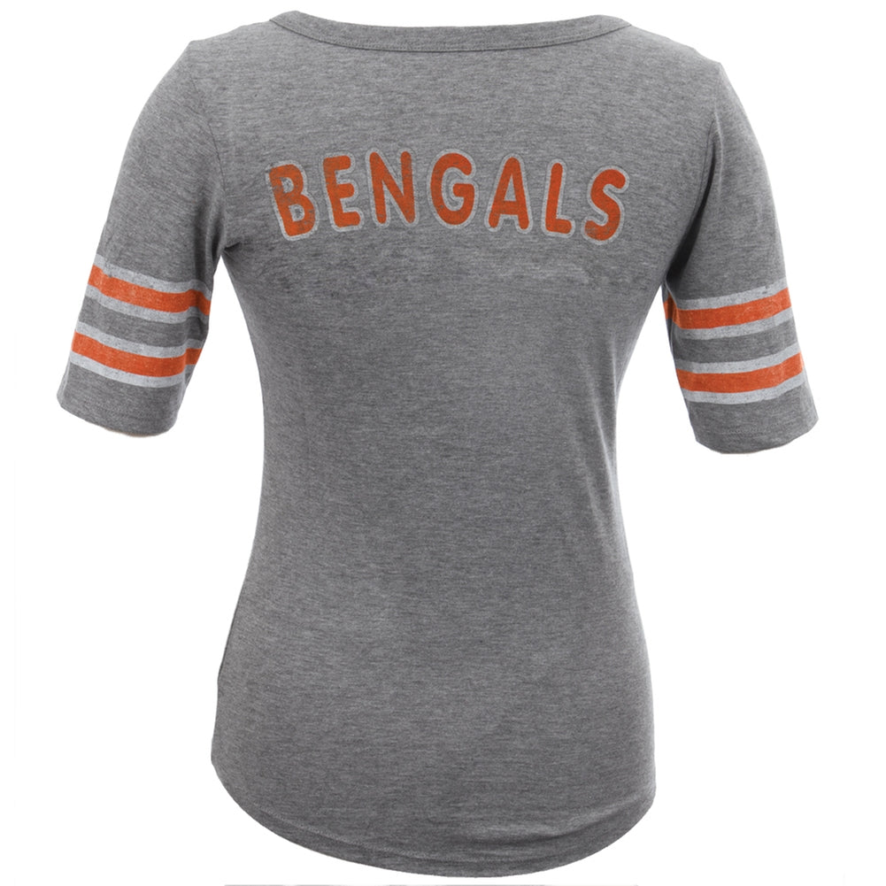 Cincinnati Bengals - Playoff Premium Juniors Henley Juniors T-Shirts Cincinnati Bengals