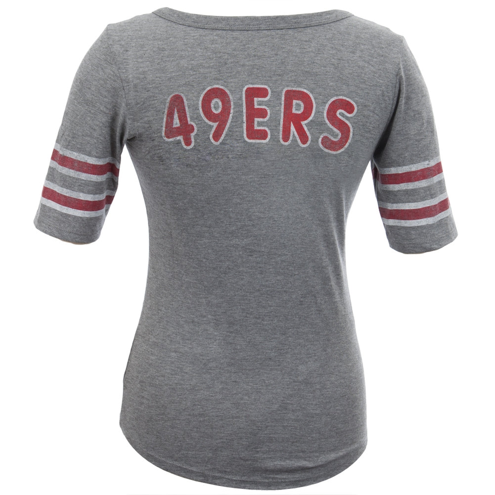 San Francisco 49ers - Playoff Premium Juniors Henley Juniors T-Shirts San Francisco 49ers