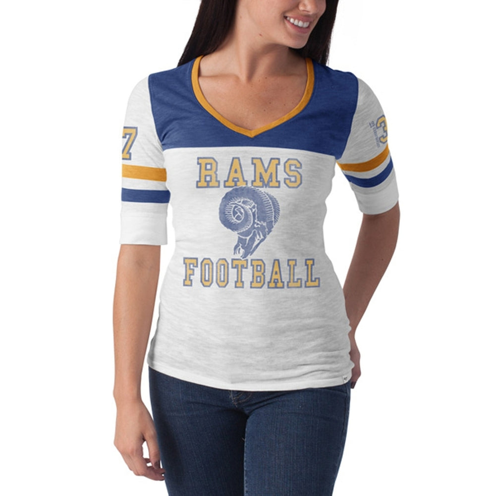 St. Louis Rams - Debut Premium Juniors T-Shirt Juniors T-Shirts St. Louis Rams LG White