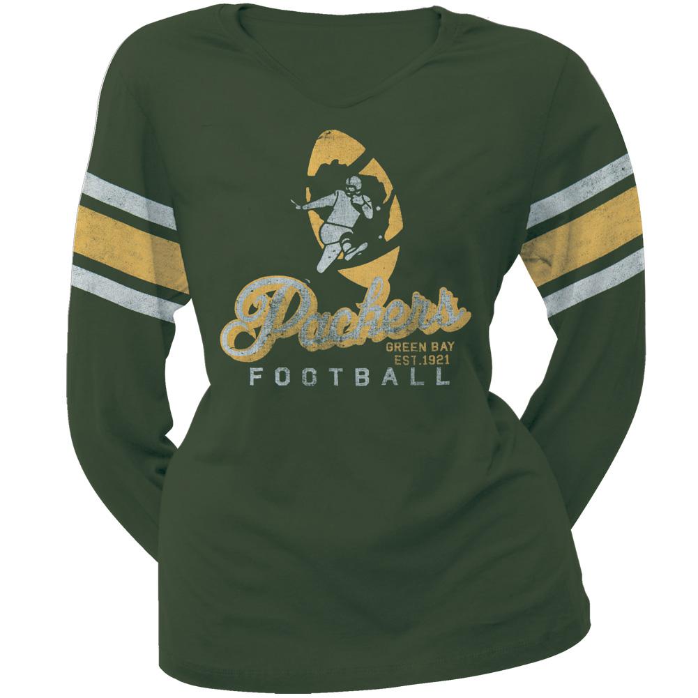 Green Bay Packers - Homerun Premium Juniors Long Sleeve T-Shirt Juniors Long Sleeves Green Bay Packers LG Green