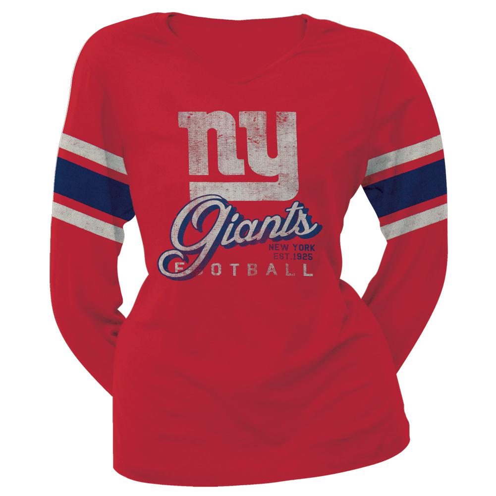 New York Giants - Homerun Premium Juniors Long Sleeve T-Shirt Juniors Long Sleeves New York Giants LG Red