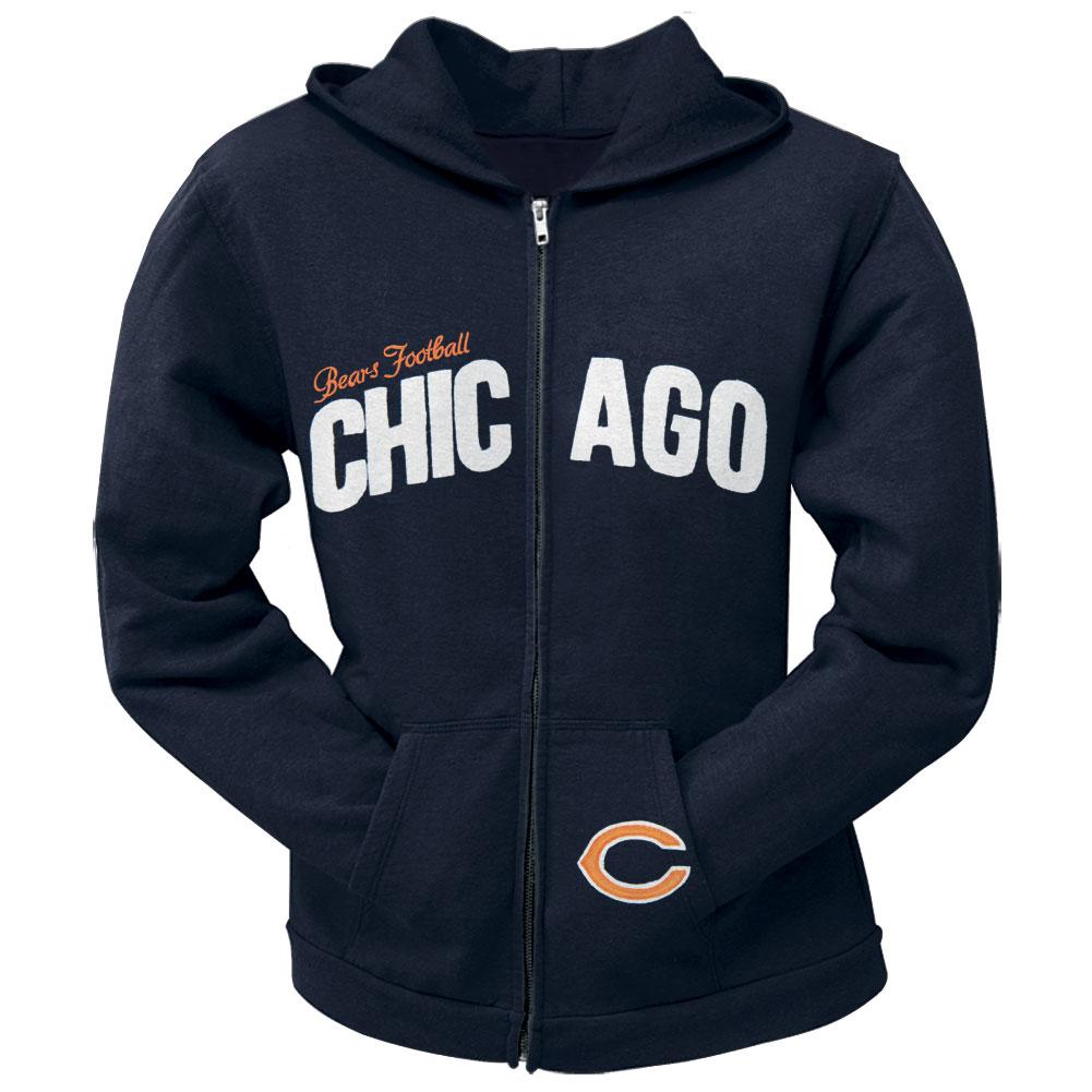 Chicago Bears - Pep Rally Premium Juniors Full Zip Hoodie Juniors Hoodies Chicago Bears LG Blue