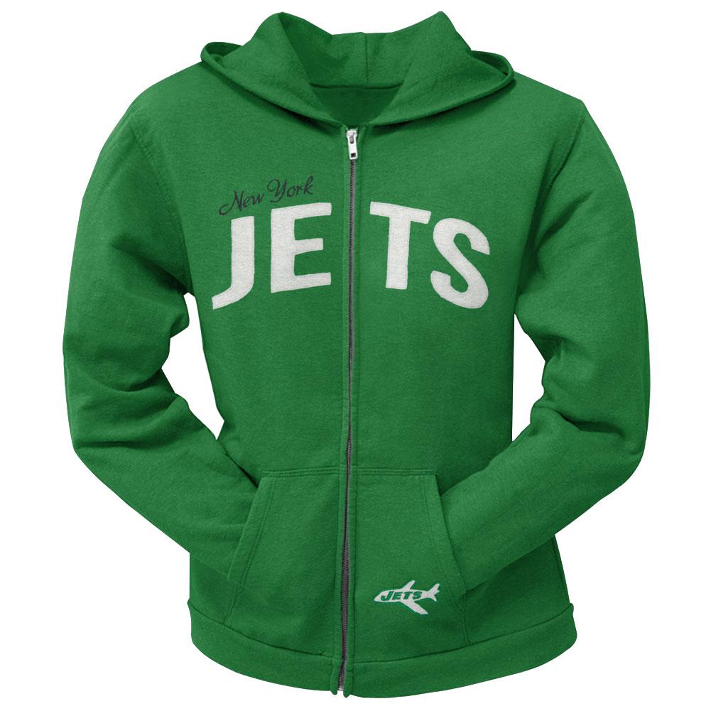 New York Jets - Pep Rally Premium Juniors Full Zip Hoodie Juniors Hoodies New York Jets LG Green