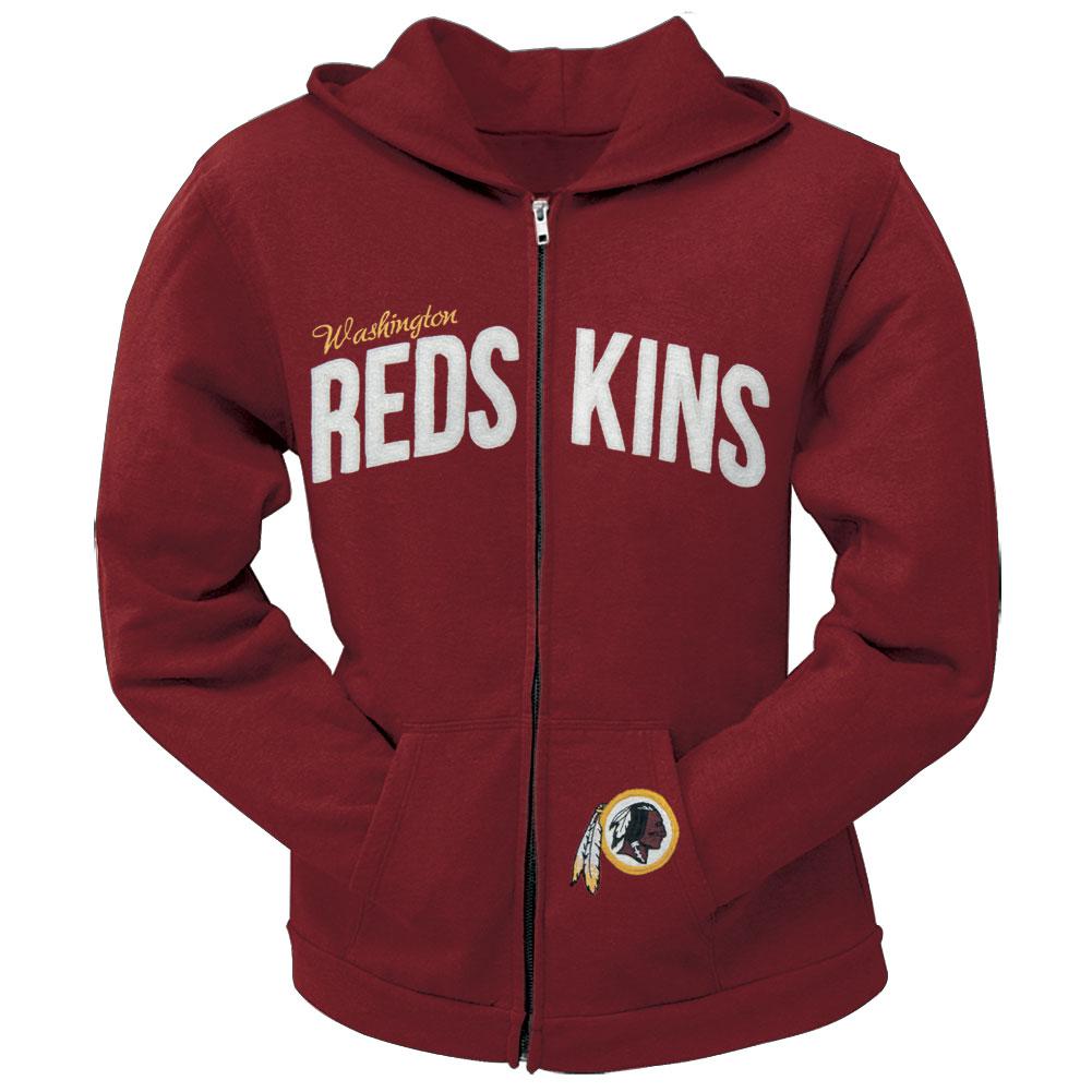 Washington Redskins - Pep Rally Premium Juniors Full Zip Hoodie Juniors Hoodies Washington Redskins SM Red