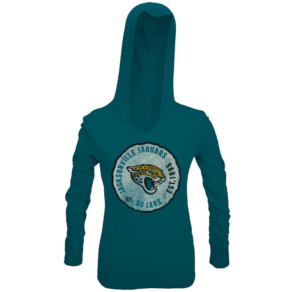 Jacksonville Jaguars - Primetime Juniors Hooded Long Sleeve T-Shirt Juniors Long Sleeves Jacksonville Jaguars LG Green