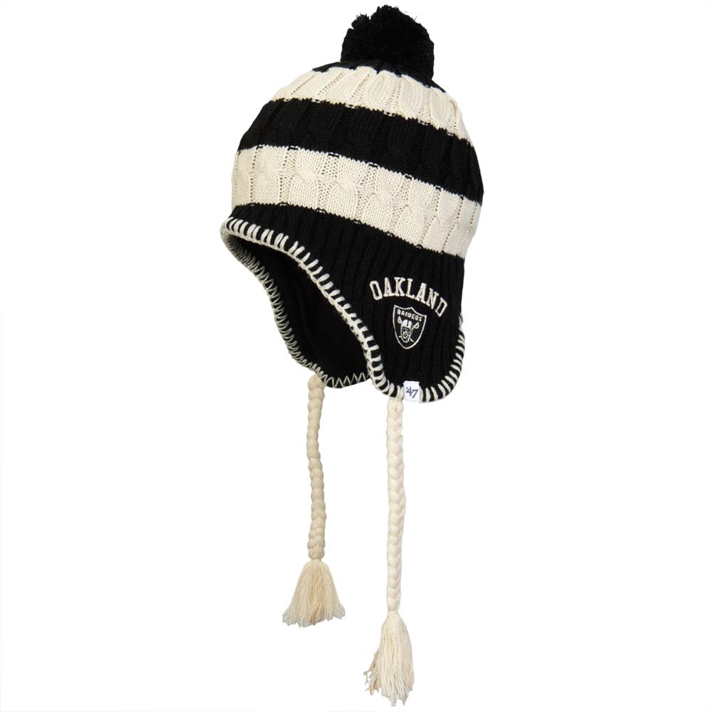 Oakland Raiders - Logo Sherpette Juniors Knit Hat Knit Hats Old Glory OS Black