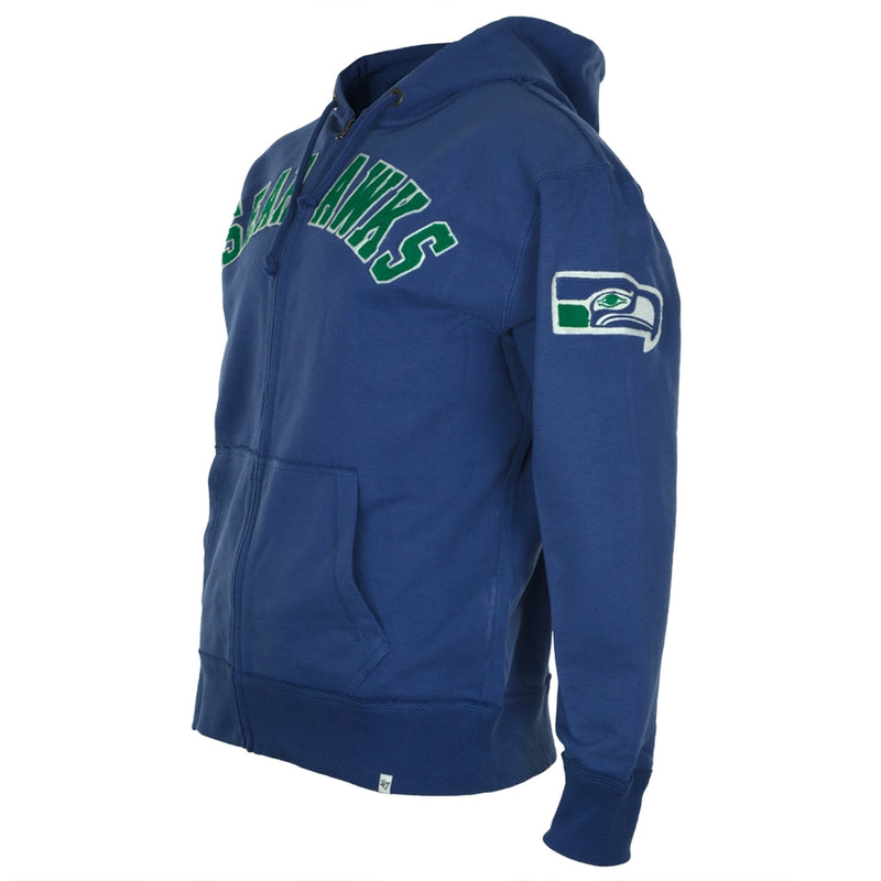 Seattle Seahawks - Striker Full Zip Premium Hoodie Men's Hoodies Seattle Seahawks
