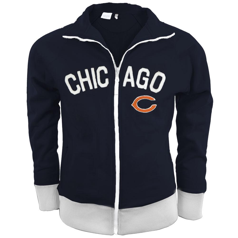 Chicago Bears - Tennis Premium Juniors Stretch Track Jacket Juniors Jackets Chicago Bears LG Blue